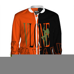 Бомбер мужской V lone orange dark logo, цвет: 3D-белый