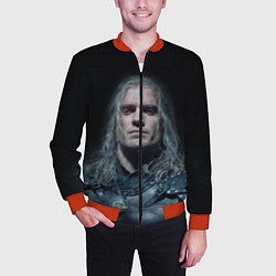 Бомбер мужской Ведьмак 2 сезон, цвет: 3D-красный — фото 2