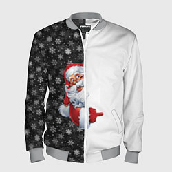 Бомбер мужской Дедушка Мороз, цвет: 3D-меланж