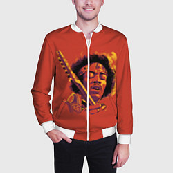 Бомбер мужской Джимми Хендрикс, цвет: 3D-белый — фото 2