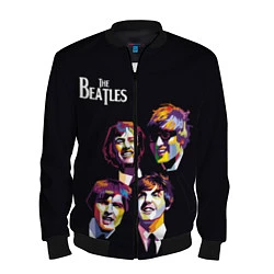 Бомбер мужской The Beatles, цвет: 3D-черный