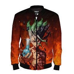 Бомбер мужской Доктор Стоун, цвет: 3D-черный