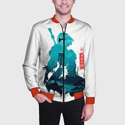 Бомбер мужской NIER AUTOMATA 2B, цвет: 3D-красный — фото 2