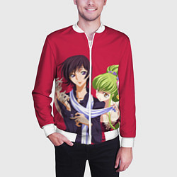 Бомбер мужской Code geass Код Гиас, цвет: 3D-белый — фото 2