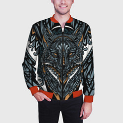 Бомбер мужской Рисунок лиса, цвет: 3D-красный — фото 2
