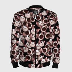 Бомбер мужской Popping cats, цвет: 3D-черный