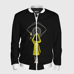 Бомбер мужской Little Nightmares 2, цвет: 3D-белый