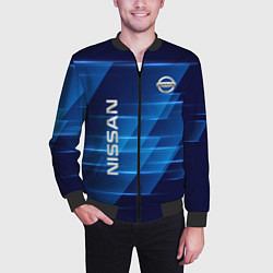 Бомбер мужской Nissan, цвет: 3D-черный — фото 2