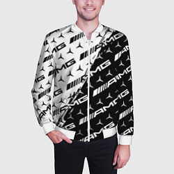 Бомбер мужской MERCEDES BENZ AMG, цвет: 3D-белый — фото 2
