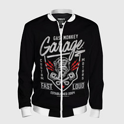 Бомбер мужской Gas Monkey Garage, цвет: 3D-белый