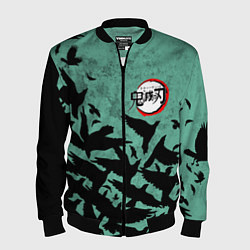 Бомбер мужской DEMON SLAYER KIMETSU NO YAIBA, цвет: 3D-черный