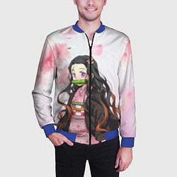 Бомбер мужской НЕЗУКА NEZUKO, цвет: 3D-синий — фото 2
