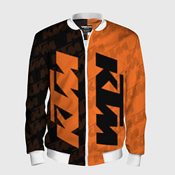 Бомбер мужской KTM КТМ Z, цвет: 3D-белый