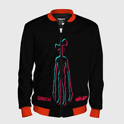 Бомбер мужской SIREN HEAD GLITCH, цвет: 3D-красный