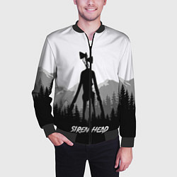 Бомбер мужской SIREN HEAD DARK FOREST, цвет: 3D-черный — фото 2