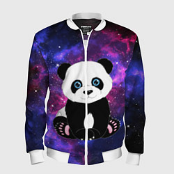 Бомбер мужской Space Panda, цвет: 3D-белый