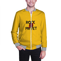 Бомбер мужской Rock privet, цвет: 3D-меланж — фото 2