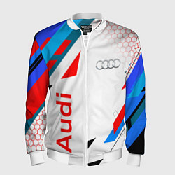 Бомбер мужской AUDI АУДИ SPORT, цвет: 3D-белый