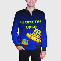 Бомбер мужской Geometry Dash, цвет: 3D-черный — фото 2