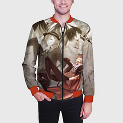 Бомбер мужской Чуя Накахара, цвет: 3D-красный — фото 2