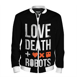 Бомбер мужской Love Death Robots, цвет: 3D-белый