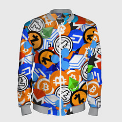 Бомбер мужской КРИПТОВАЛЮТЫ CRYPTOCURRENCY, цвет: 3D-меланж