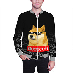 Бомбер мужской DOGECOIN DOGE ДОГИКОИН, цвет: 3D-меланж — фото 2