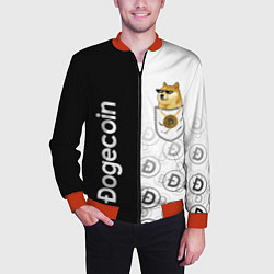 Бомбер мужской DOGECOIN DOGE КАРМАН, цвет: 3D-красный — фото 2