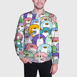 Бомбер мужской Пингвины, цвет: 3D-меланж — фото 2