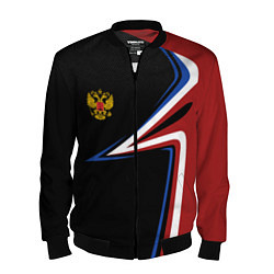 Бомбер мужской РОССИЯ RUSSIA UNIFORM, цвет: 3D-черный