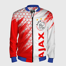 Бомбер мужской FC AJAX AMSTERDAM ФК АЯКС, цвет: 3D-синий