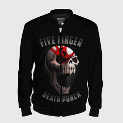 Бомбер мужской Five Finger Death Punch 5FDP, цвет: 3D-черный