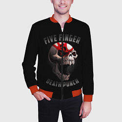 Бомбер мужской Five Finger Death Punch 5FDP, цвет: 3D-красный — фото 2