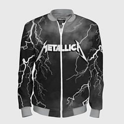 Бомбер мужской METALLICA РАЗРЯД МОЛНИИ, цвет: 3D-меланж
