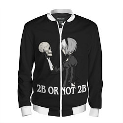 Бомбер мужской 2B OR NOT 2B, цвет: 3D-белый