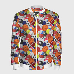 Бомбер мужской Спорт, цвет: 3D-белый