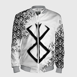 Бомбер мужской БЕРСЕРК logo чб, цвет: 3D-меланж