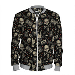 Бомбер мужской Scull pattern rock, цвет: 3D-меланж