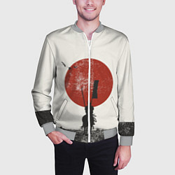 Бомбер мужской Самурай на коне, цвет: 3D-меланж — фото 2
