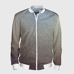 Бомбер мужской Металликскин, цвет: 3D-белый