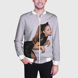 Бомбер мужской Киска Ариана, цвет: 3D-белый — фото 2