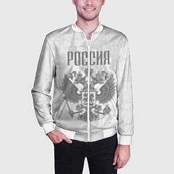 Бомбер мужской Герб России, цвет: 3D-белый — фото 2
