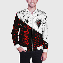 Бомбер мужской Berserk: Черная маска, цвет: 3D-белый — фото 2