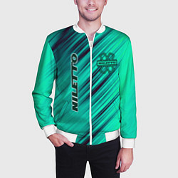 Бомбер мужской Нилетто Niletto лого, цвет: 3D-белый — фото 2