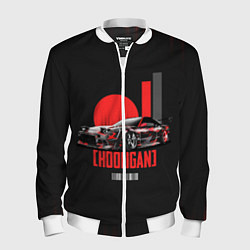 Бомбер мужской HOOLIGAN HOONIGAN, цвет: 3D-белый