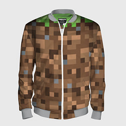 Бомбер мужской ЗЕМЛЯ DIRT MINECRAFT, цвет: 3D-меланж