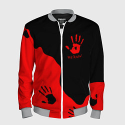 Бомбер мужской WE KNOW RED LOGO, цвет: 3D-меланж