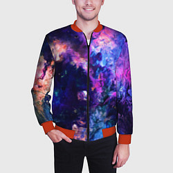 Бомбер мужской НЕОНОВЫЕ КОСМОС NEON SPACE, цвет: 3D-красный — фото 2