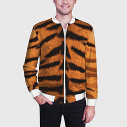 Бомбер мужской ТИГРИНАЯ ШКУРА, цвет: 3D-белый — фото 2