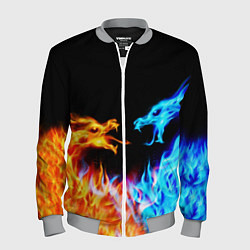 Бомбер мужской FIRE DRAGONS ОГНЕННЫЕ ДРАКОНЫ, цвет: 3D-меланж